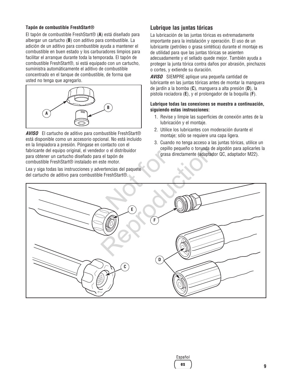 Not for reproduction | Brute 2800 PSI Pressure Washer User Manual | Page 37 / 56