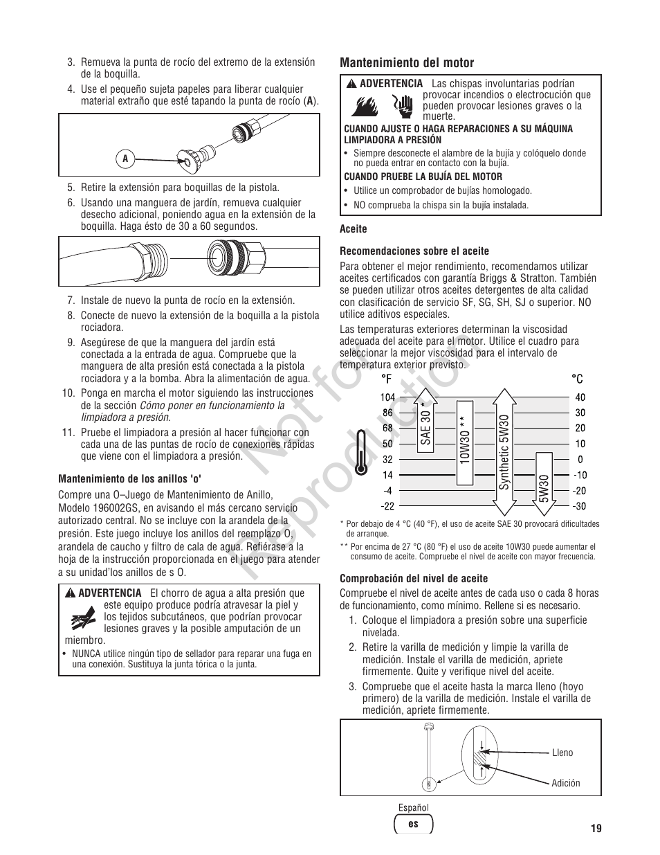 Not for reproduction | Brute 2800 PSI Pressure Washer User Manual | Page 47 / 56