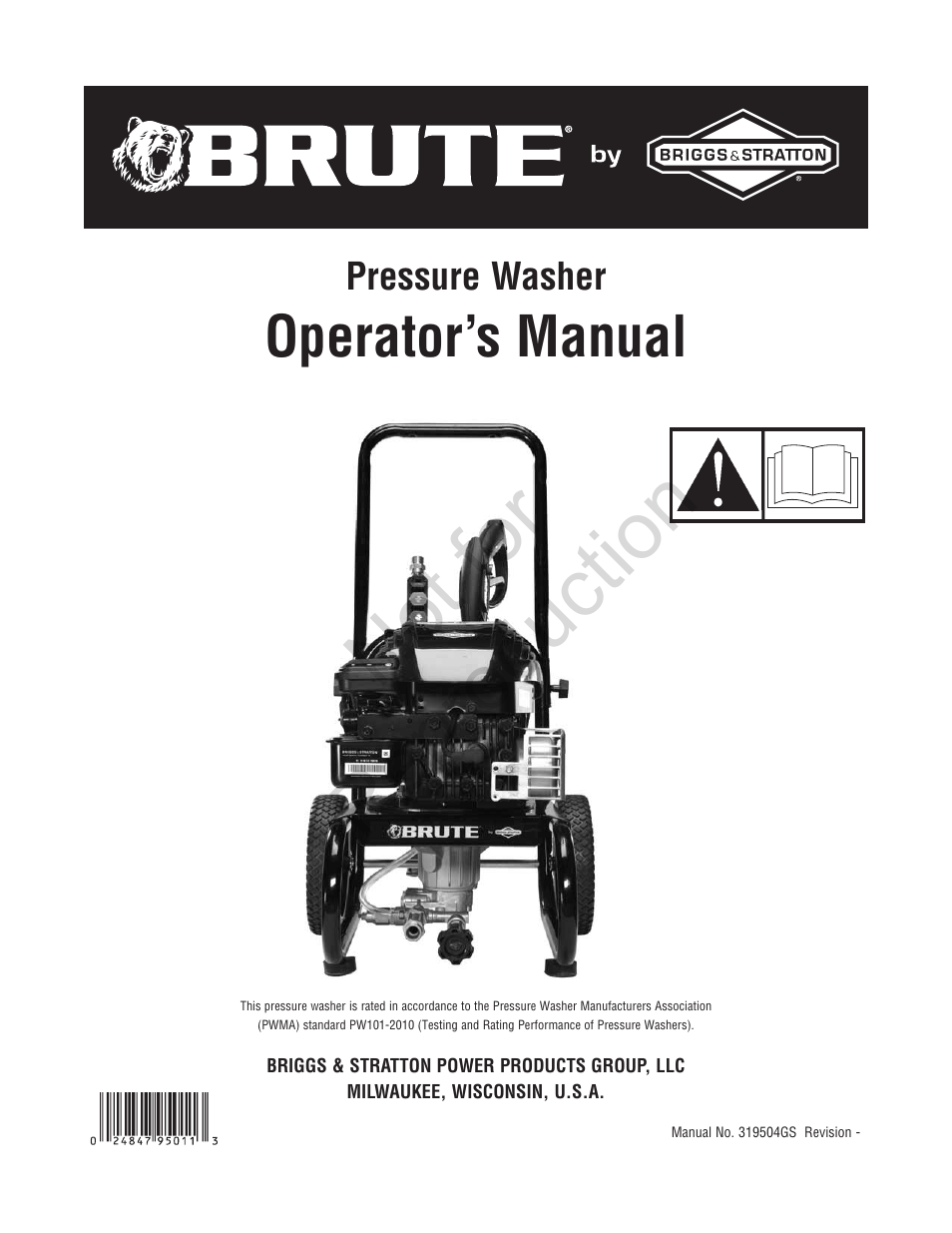 Brute 2200 PSI Pressure Washer User Manual | 56 pages