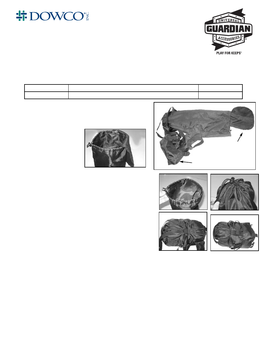 Dowco Power Sports Guardian Compression Tool User Manual | 1 page