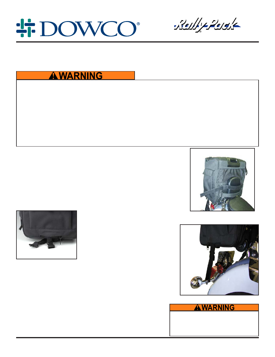 Dowco Power Sports Rally Roller Bag User Manual | 2 pages