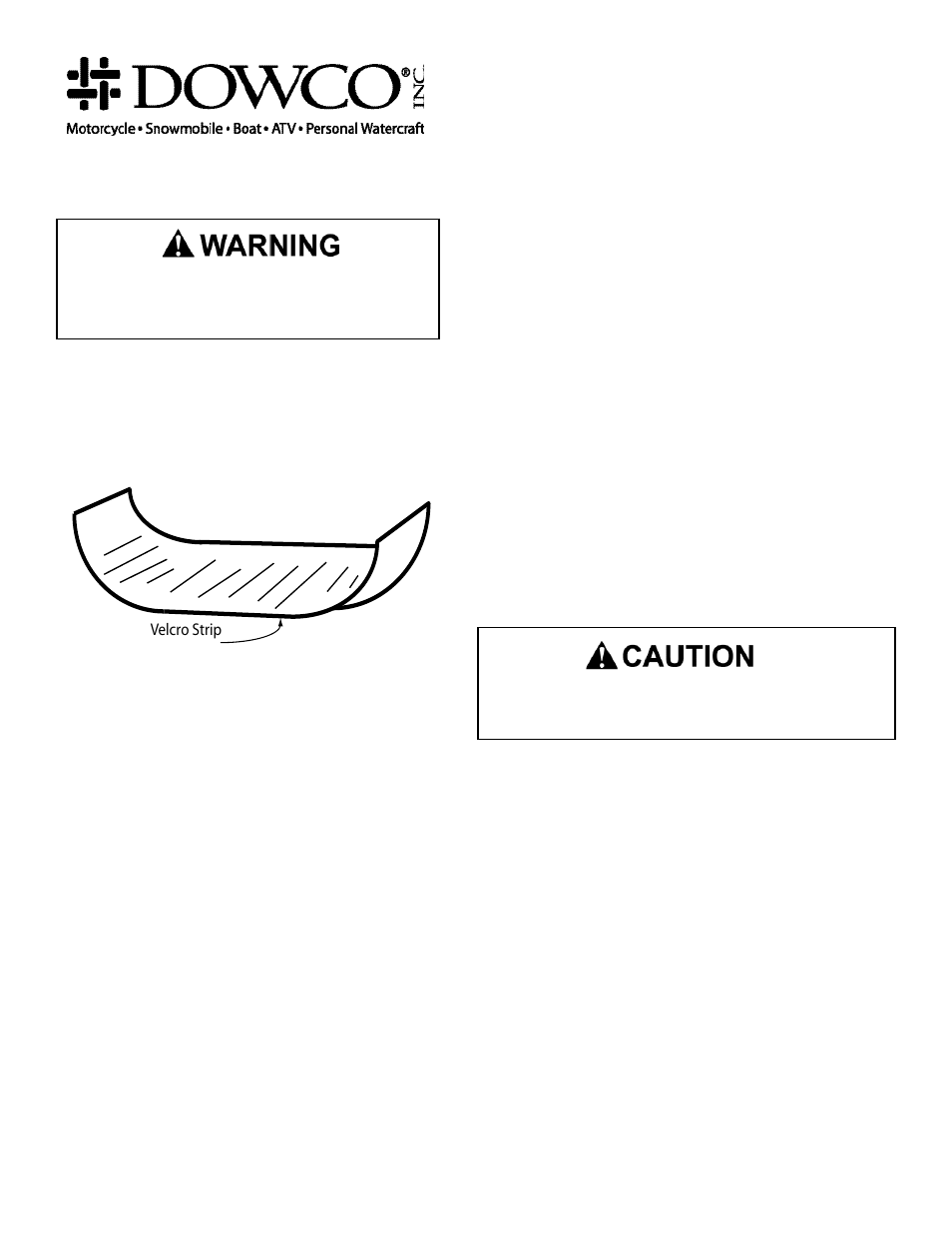 Dowco Power Sports Sport Saddlebags User Manual | 2 pages