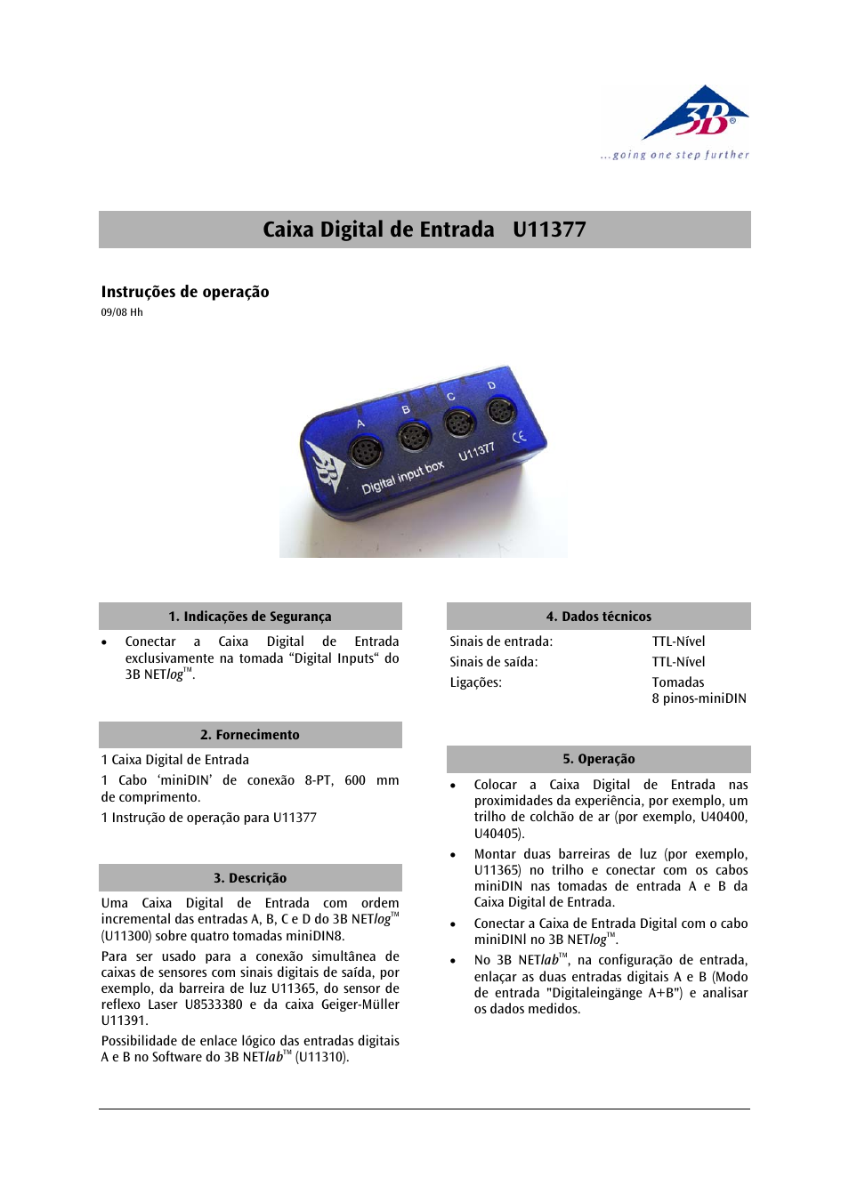 3b scientific, Física | 3B Scientific Digital Input Box User Manual | Page 11 / 12