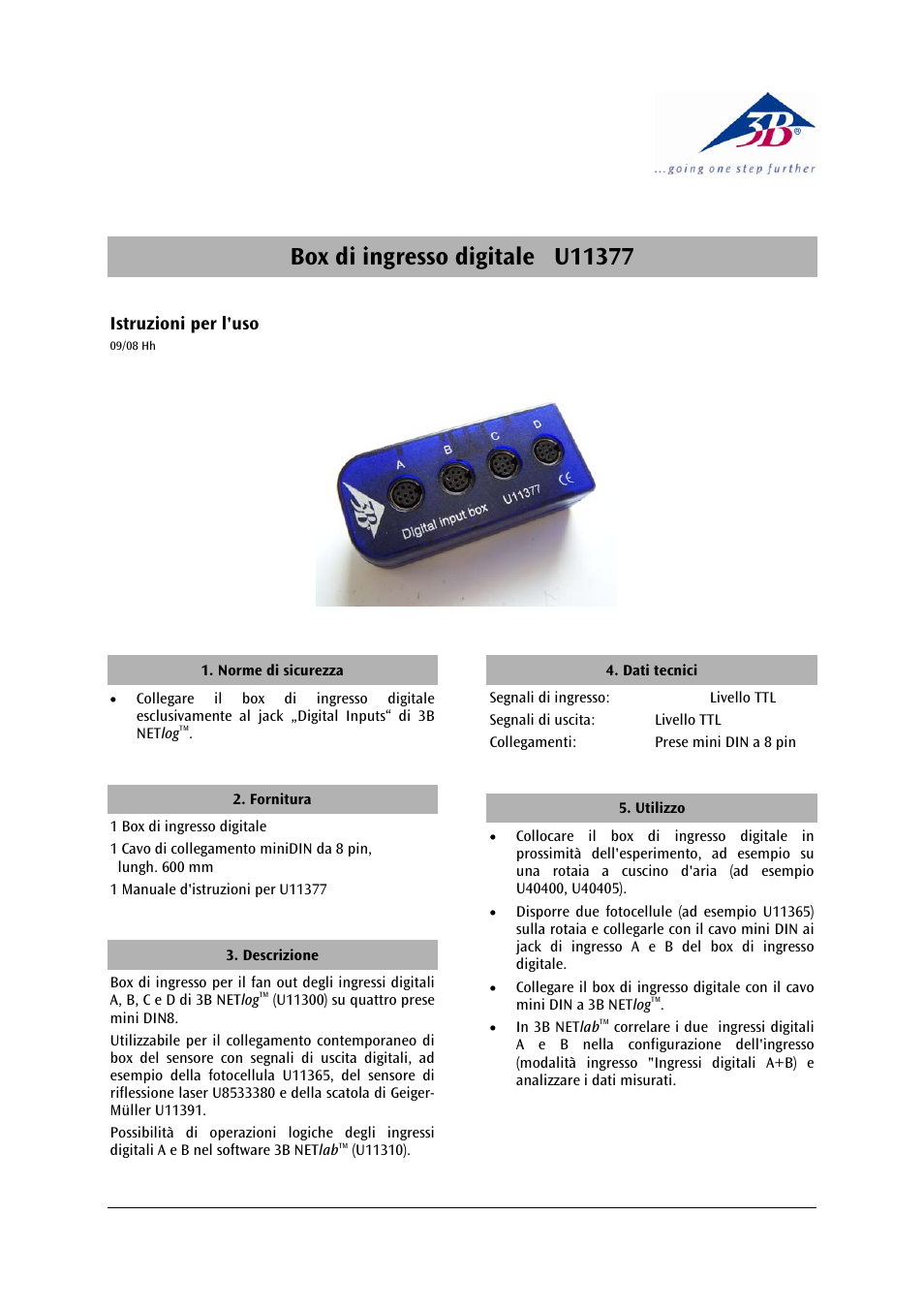 3b scientific, Physics | 3B Scientific Digital Input Box User Manual | Page 7 / 12