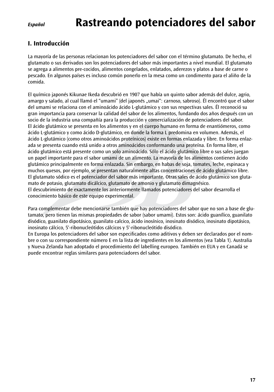 Rastreando potenciadores del sabor | 3B Scientific Experiment Set - On the Trail of Flavour Enhancers Brand new and topical-versatile in classroom situations User Manual | Page 17 / 48