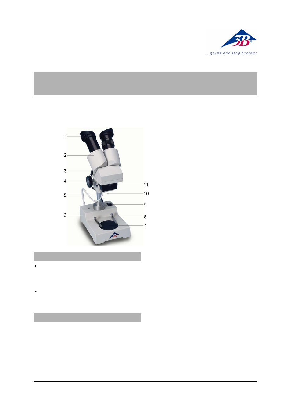 3B Scientific Stereo Microscope, 20x, Top-Light Illumination (230 V, 50__60 Hz) User Manual | 2 pages