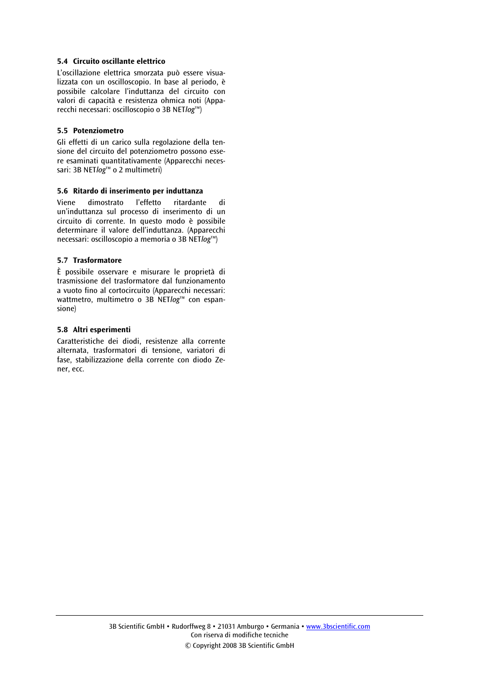 3B Scientific Basic Experiment Board (115 V, 50__60 Hz) User Manual | Page 16 / 24