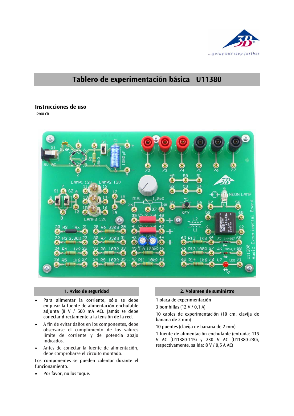 3b scientific, Physics | 3B Scientific Basic Experiment Board (115 V, 50__60 Hz) User Manual | Page 17 / 24