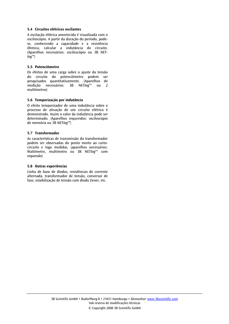 3B Scientific Basic Experiment Board (115 V, 50__60 Hz) User Manual | Page 24 / 24