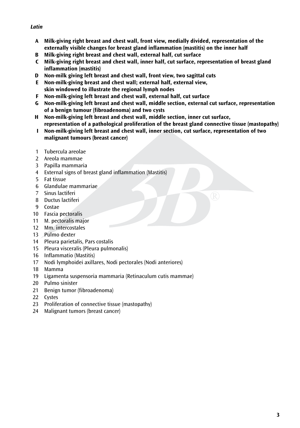 3B Scientific Model of female breast User Manual | Page 2 / 30