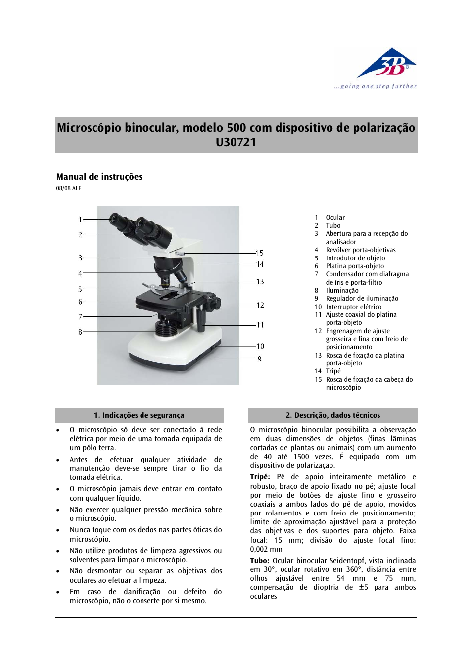 3b scientific, Physics | 3B Scientific Binocular Microscope Model 500 with Polarization Equipment User Manual | Page 21 / 24