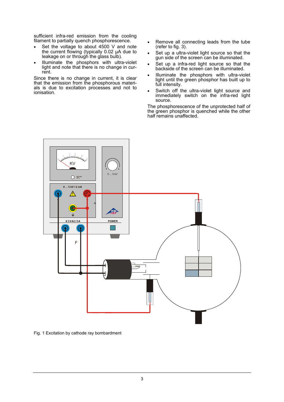 3B Scientific Teltron Luminescence Tube D User Manual | Page 3 / 4