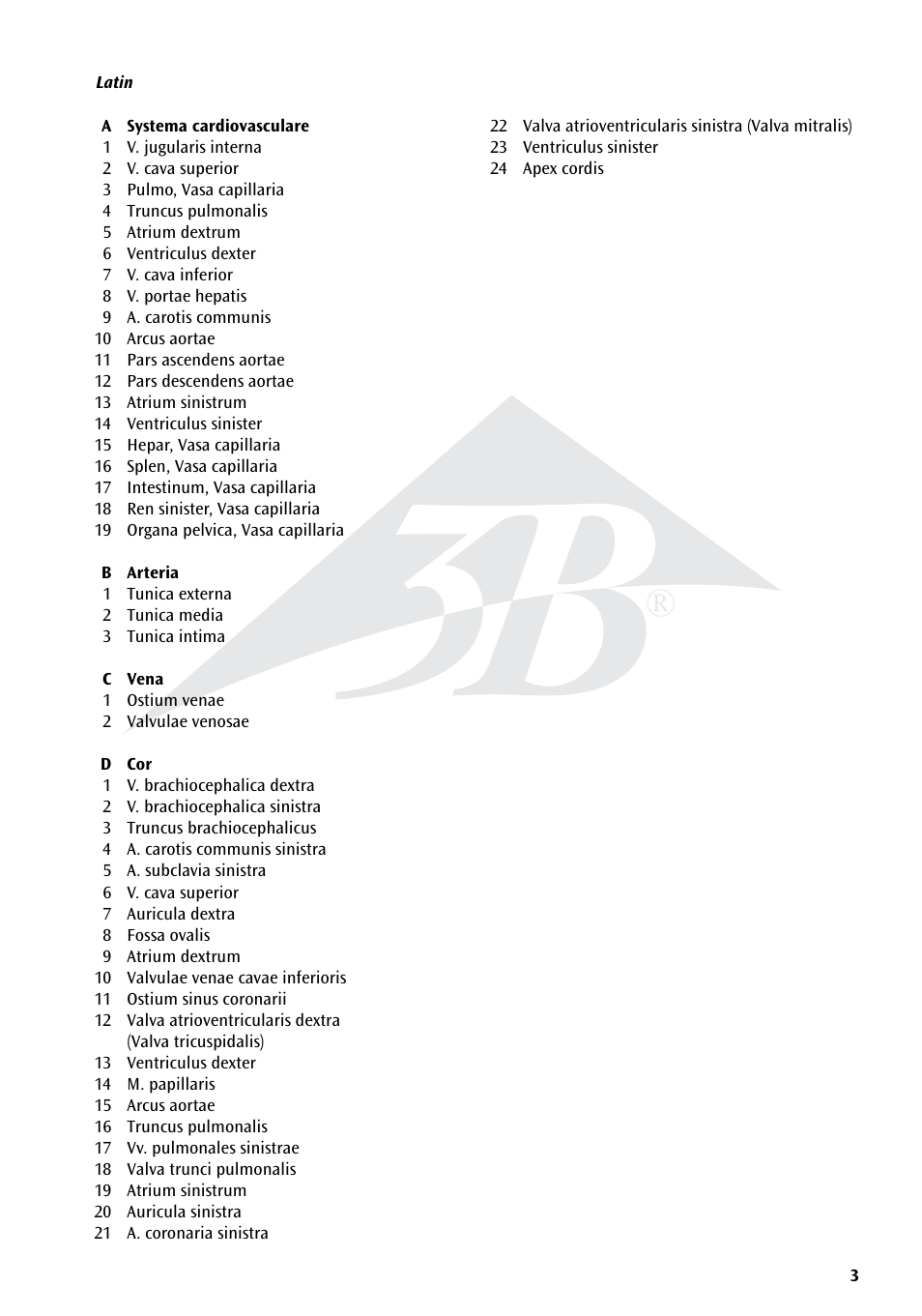 3B Scientific Human Blood Circulation Chart User Manual | Page 3 / 16
