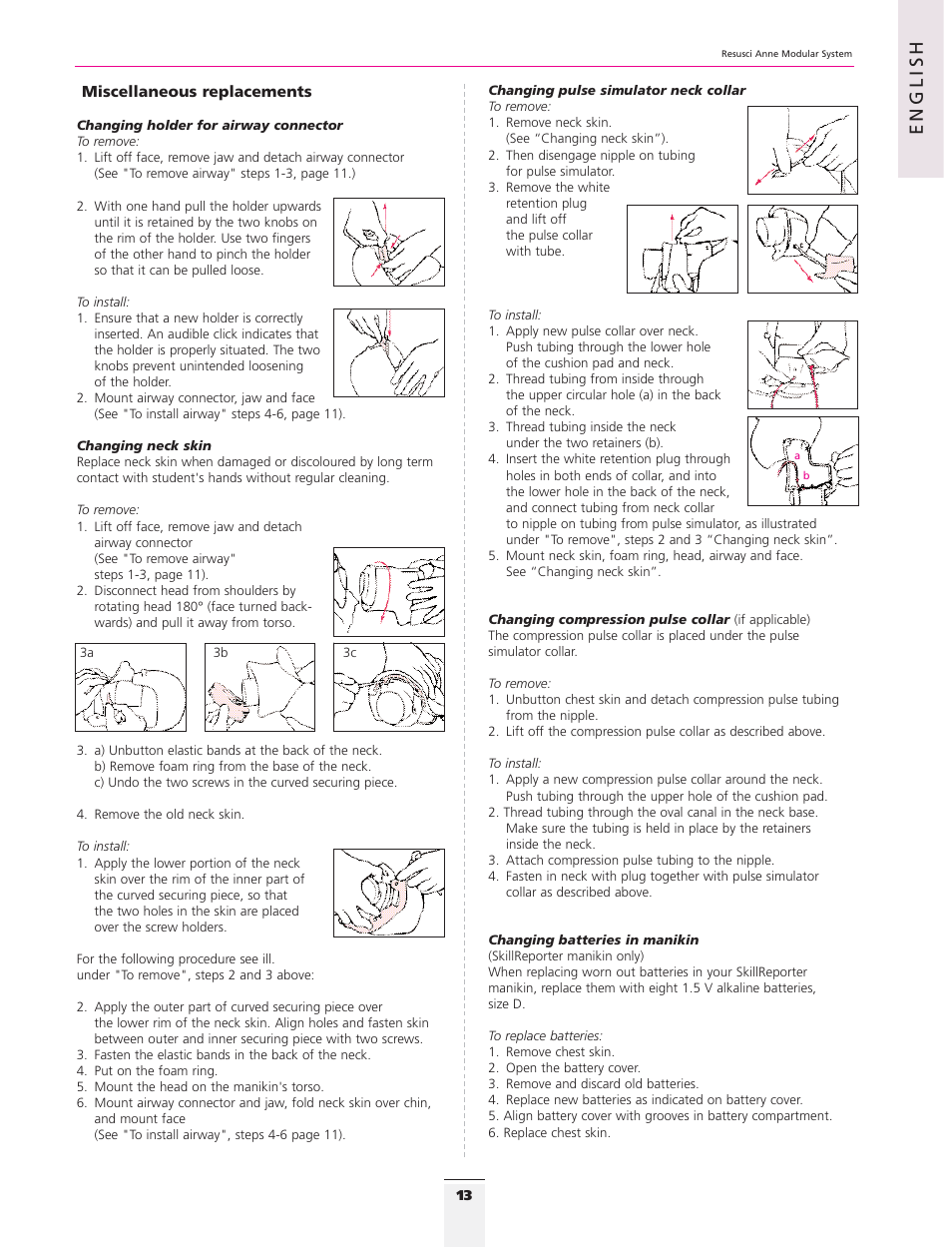 English | 3B Scientific Resusci Anne CPR Torso User Manual | Page 11 / 73