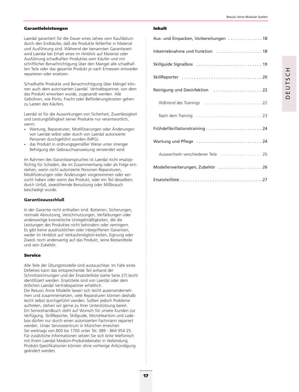 Deutsch | 3B Scientific Resusci Anne CPR Torso User Manual | Page 15 / 73