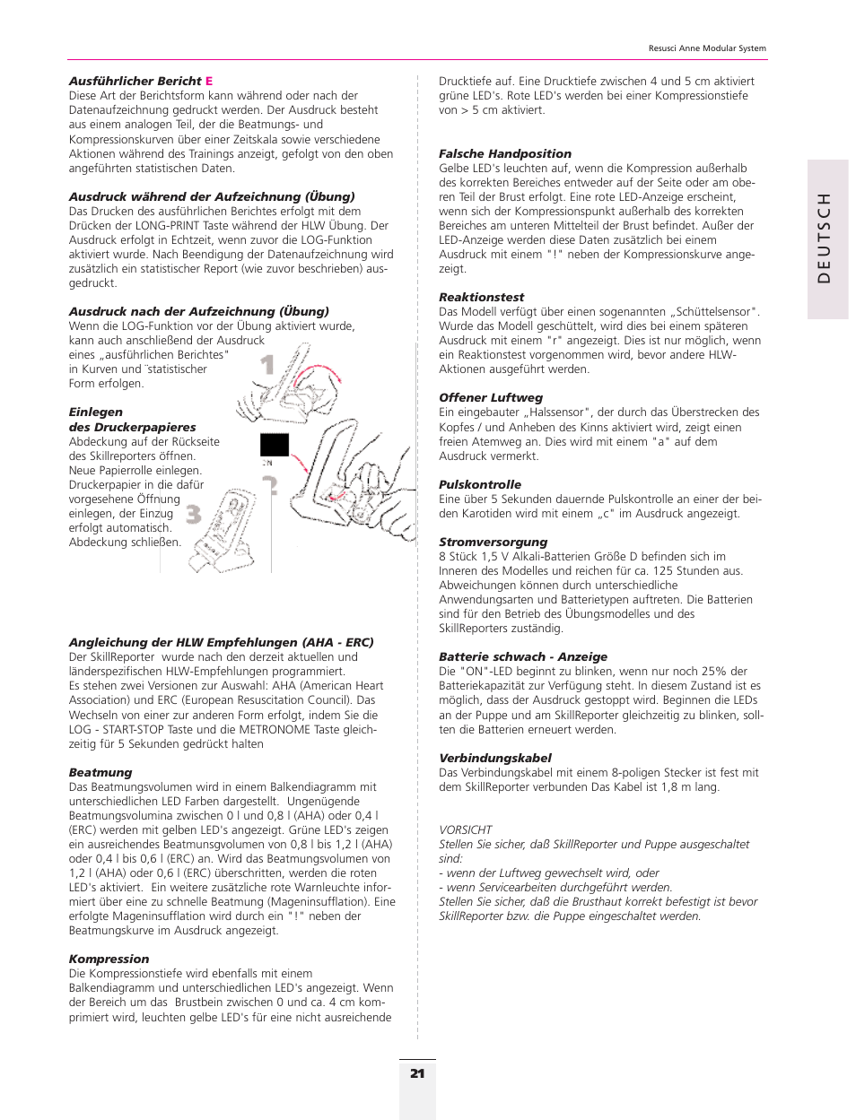 Deutsch | 3B Scientific Resusci Anne CPR Torso User Manual | Page 19 / 73