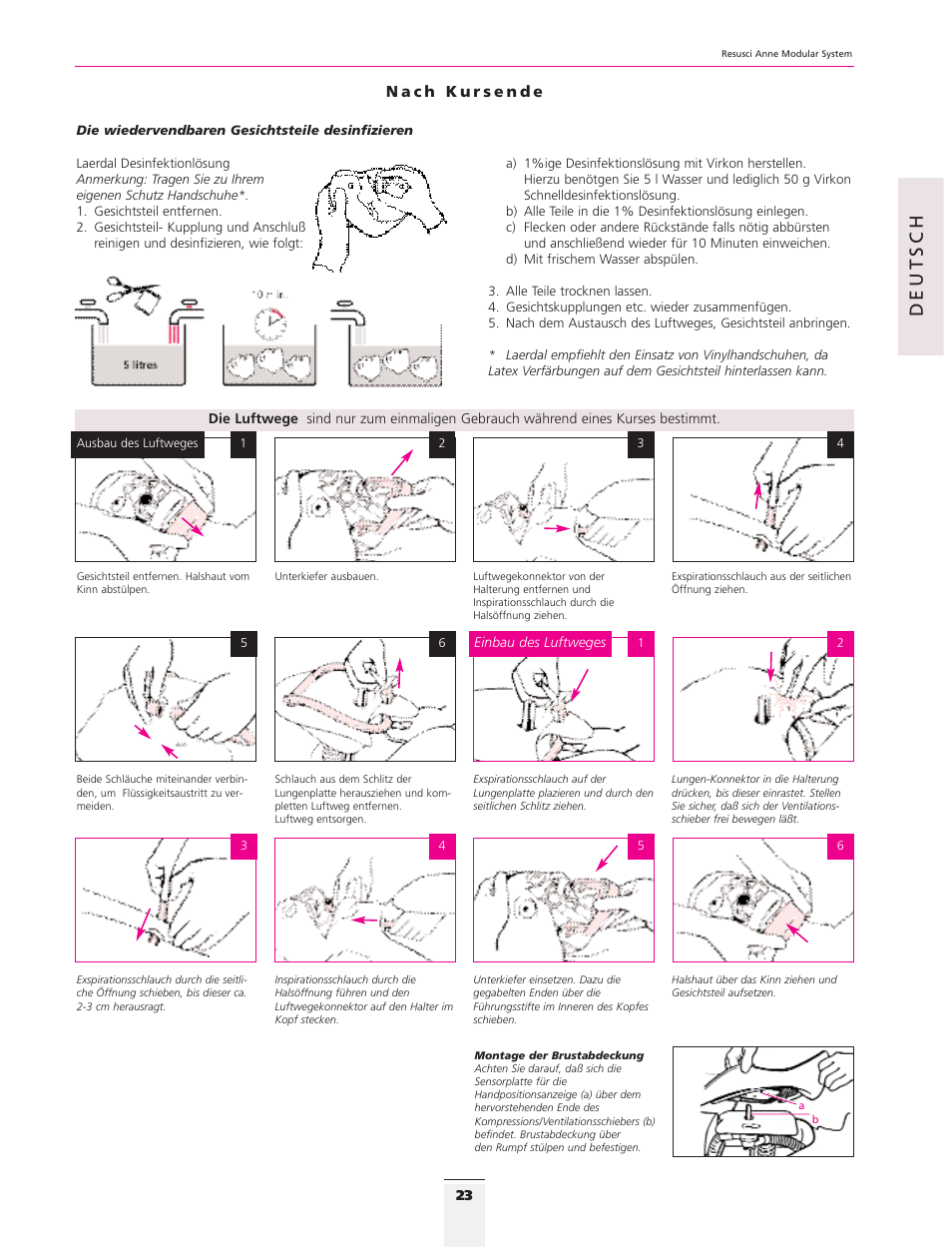 Deutsch | 3B Scientific Resusci Anne CPR Torso User Manual | Page 21 / 73