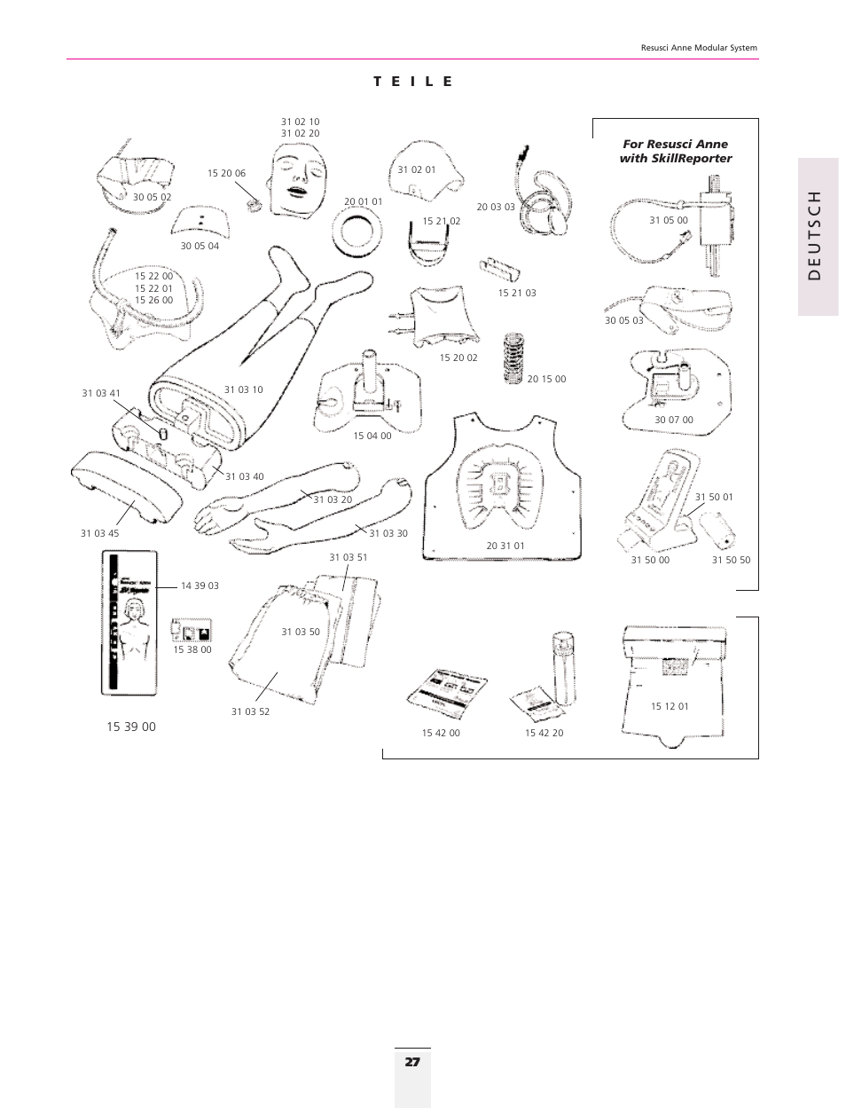Deutsch | 3B Scientific Resusci Anne CPR Torso User Manual | Page 25 / 73
