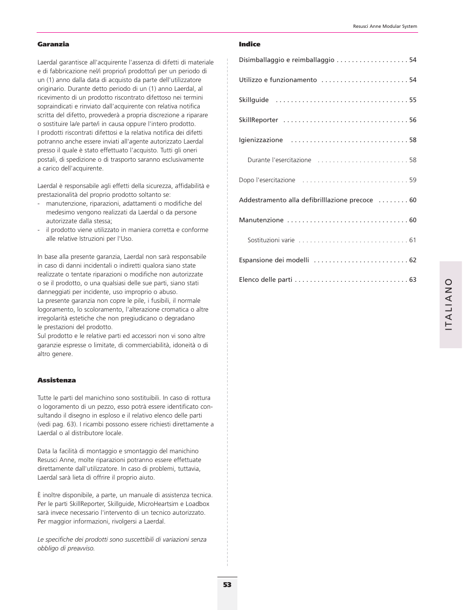 It aliano | 3B Scientific Resusci Anne CPR Torso User Manual | Page 51 / 73