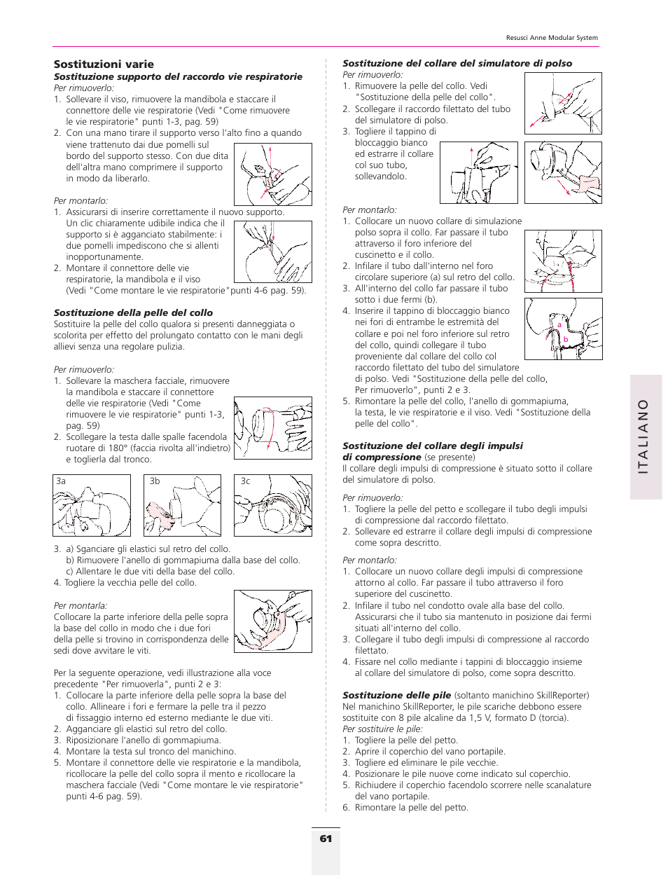 It aliano | 3B Scientific Resusci Anne CPR Torso User Manual | Page 59 / 73