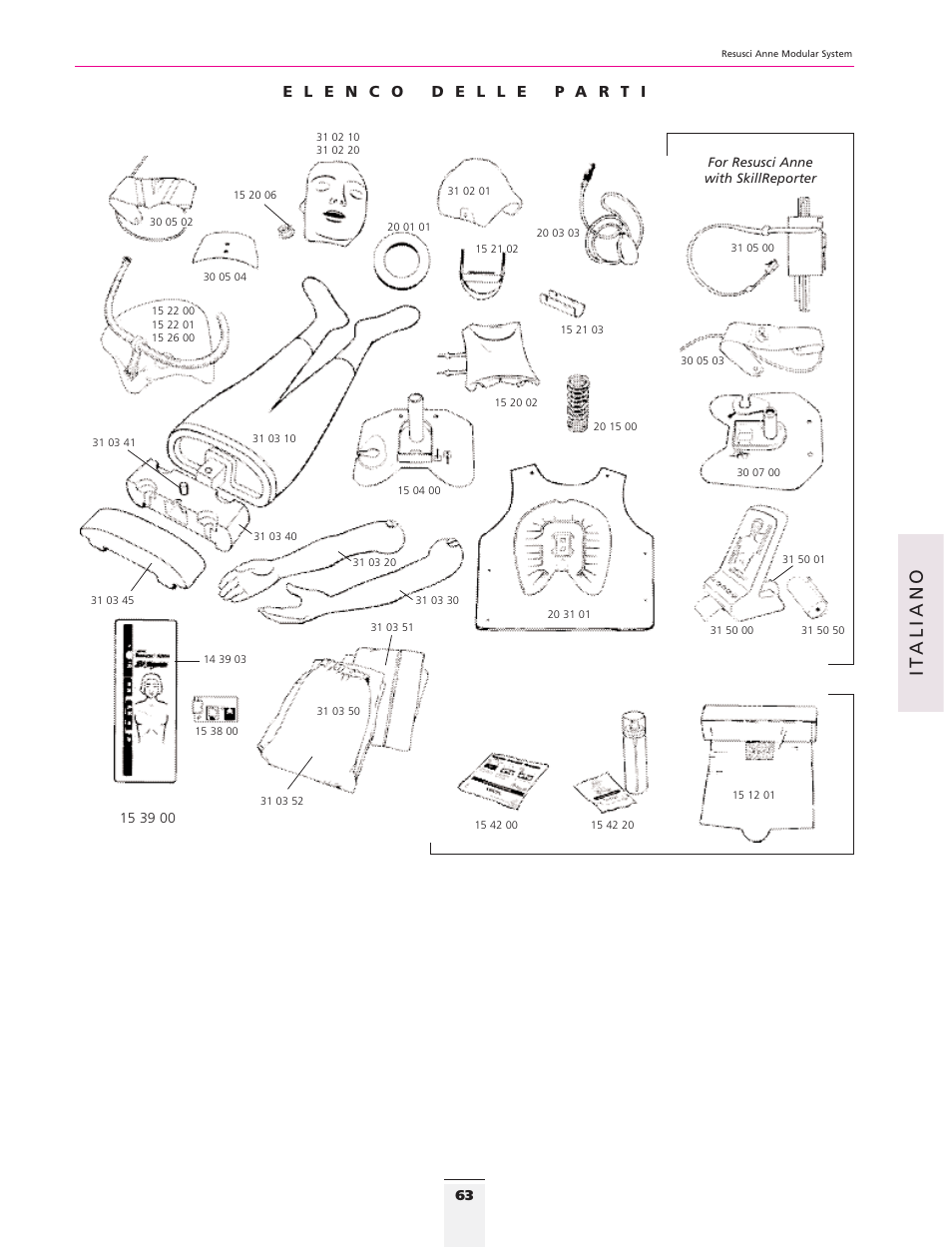 It aliano | 3B Scientific Resusci Anne CPR Torso User Manual | Page 61 / 73