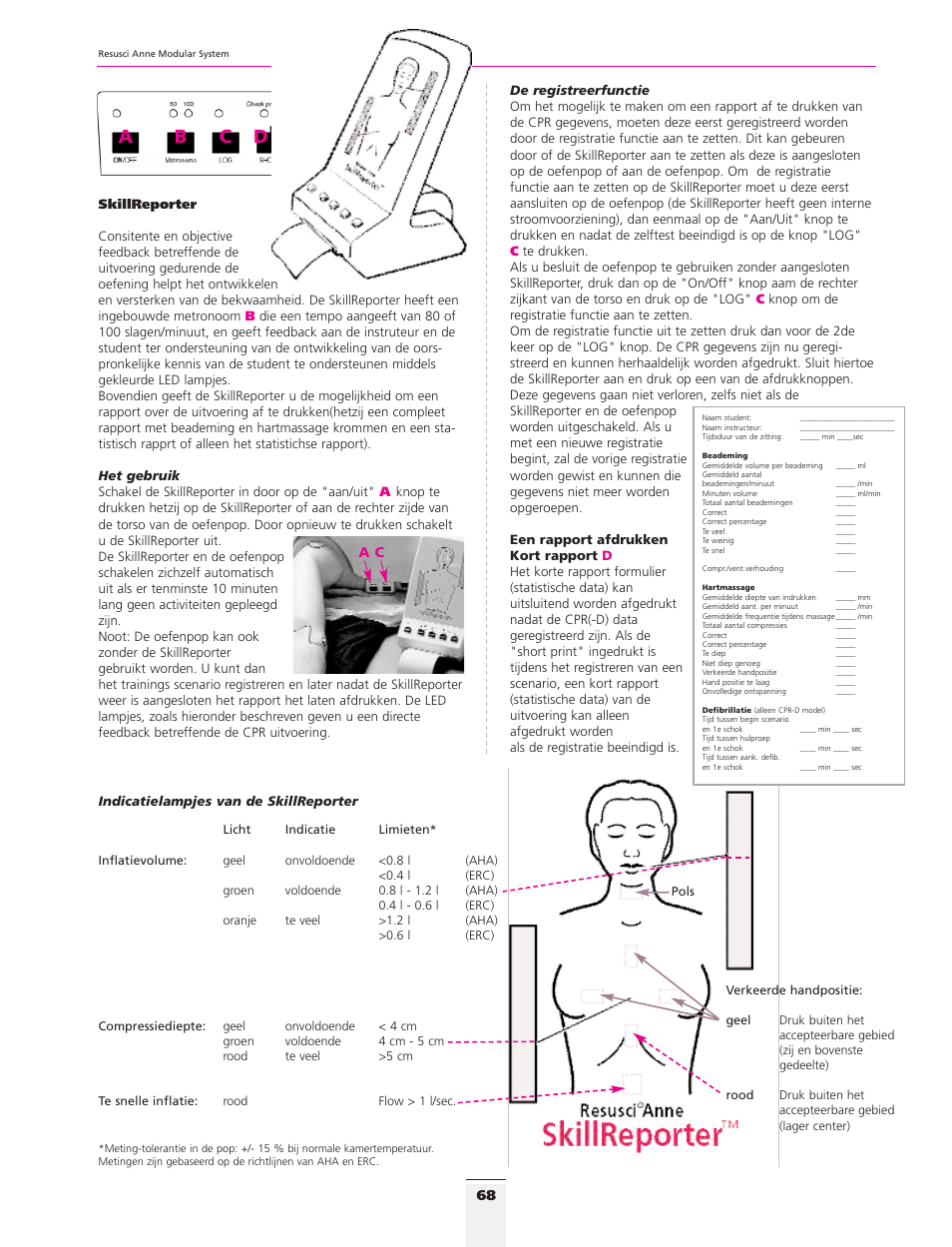 Ab c d e | 3B Scientific Resusci Anne CPR Torso User Manual | Page 66 / 73