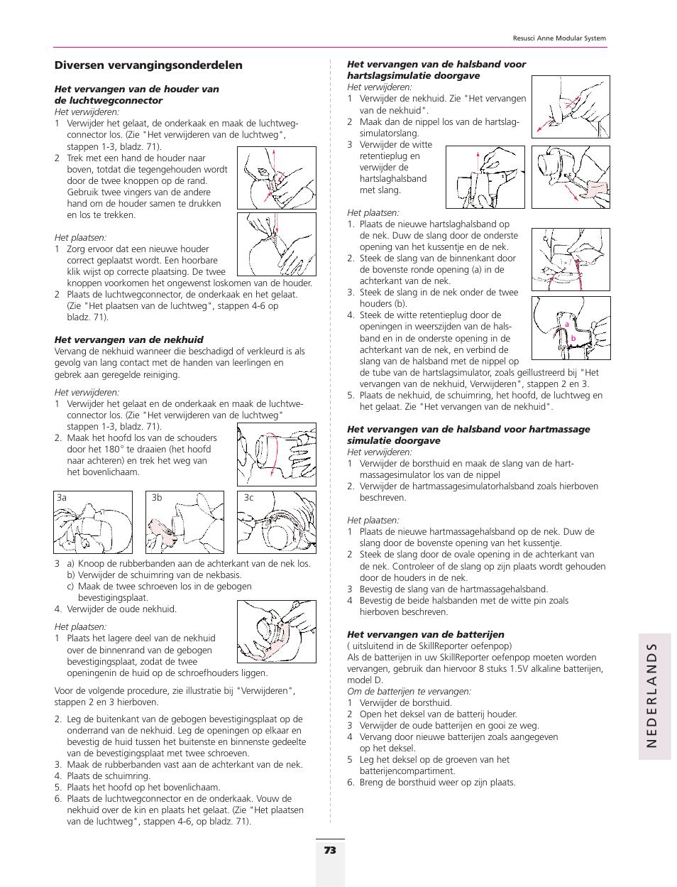 Nederlands | 3B Scientific Resusci Anne CPR Torso User Manual | Page 71 / 73