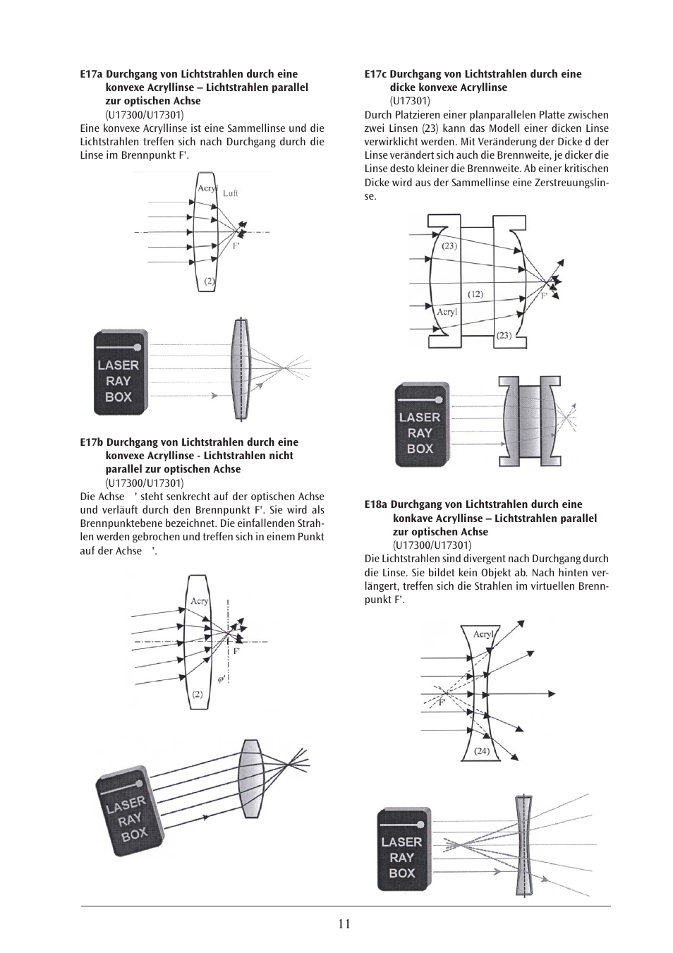 3B Scientific Laser Optics Supplemental Set User Manual | Page 11 / 93