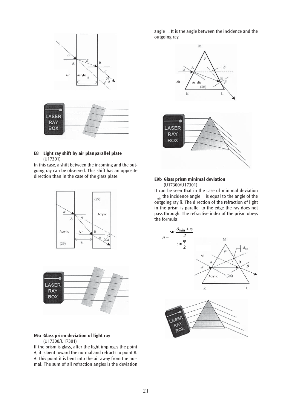 3B Scientific Laser Optics Supplemental Set User Manual | Page 21 / 93
