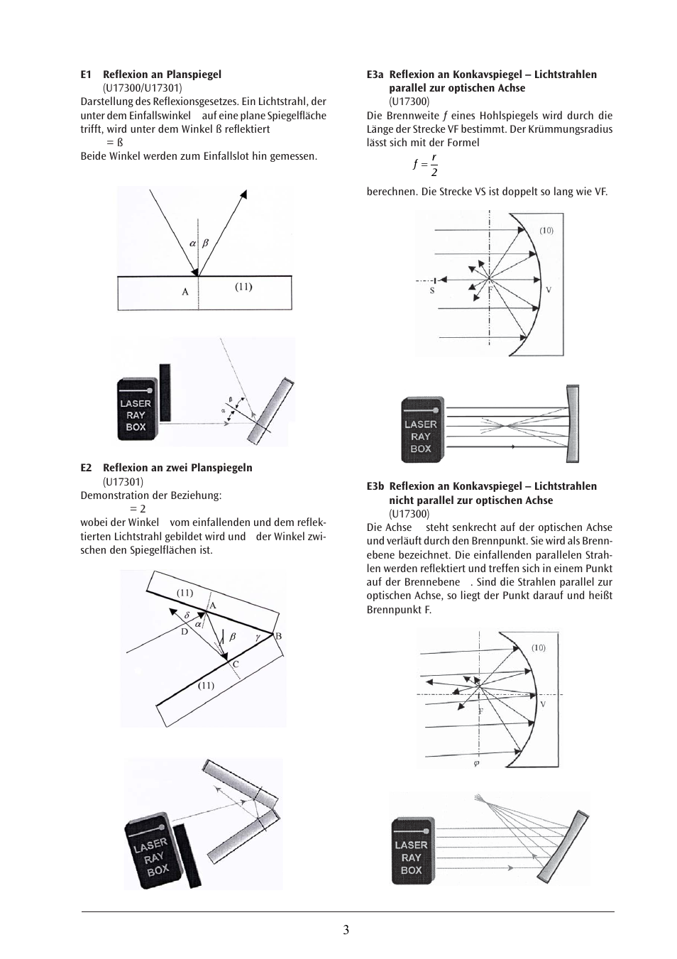 3B Scientific Laser Optics Supplemental Set User Manual | Page 3 / 93