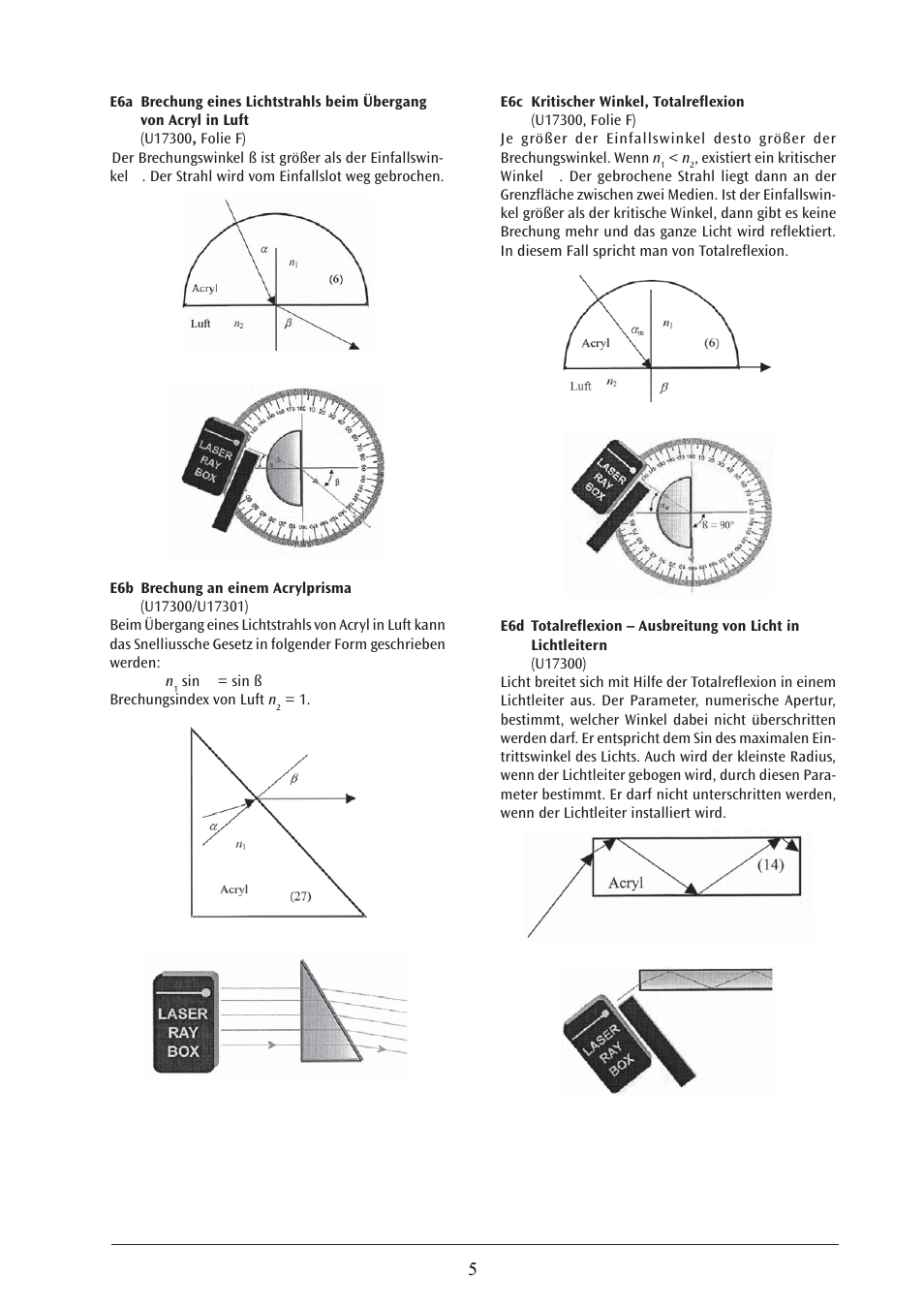 3B Scientific Laser Optics Supplemental Set User Manual | Page 5 / 93