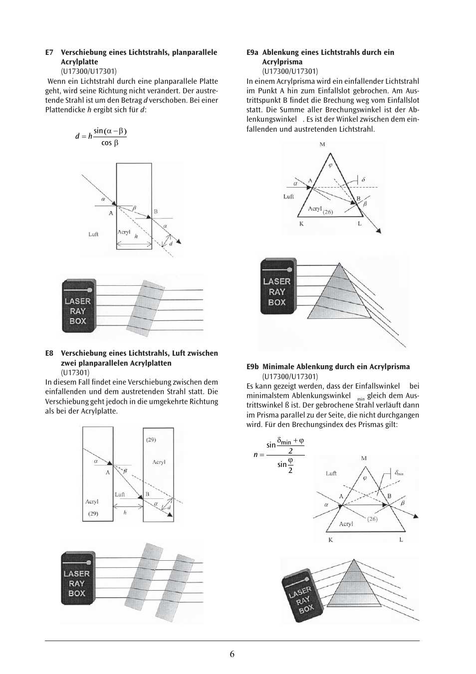 3B Scientific Laser Optics Supplemental Set User Manual | Page 6 / 93