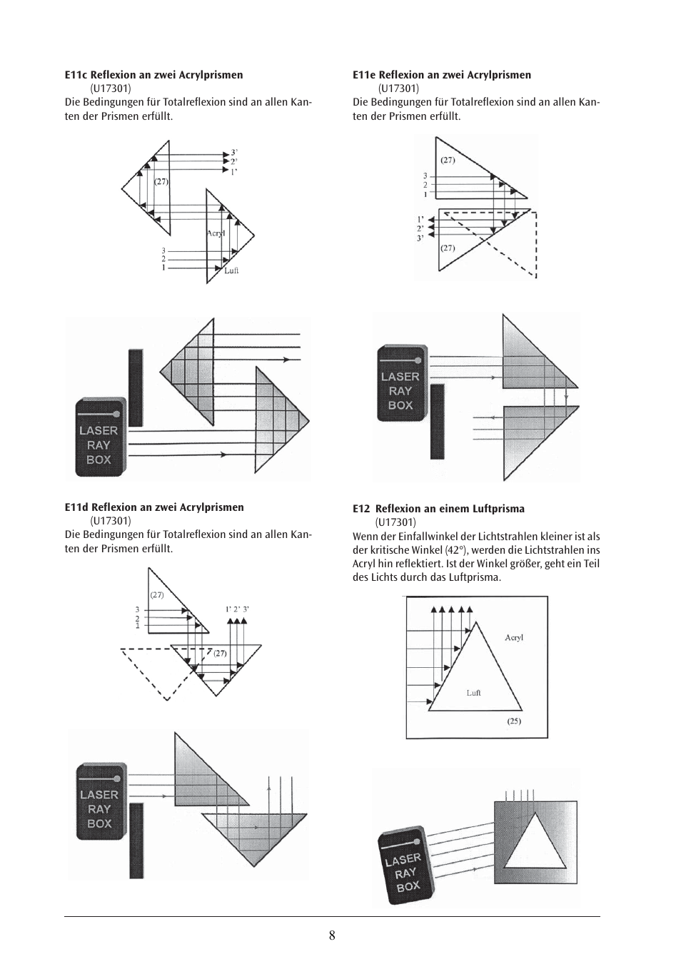 3B Scientific Laser Optics Supplemental Set User Manual | Page 8 / 93