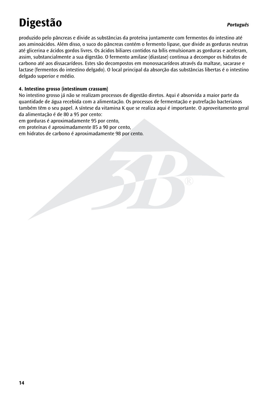 Digestão | 3B Scientific The Digestive System Chart User Manual | Page 14 / 24