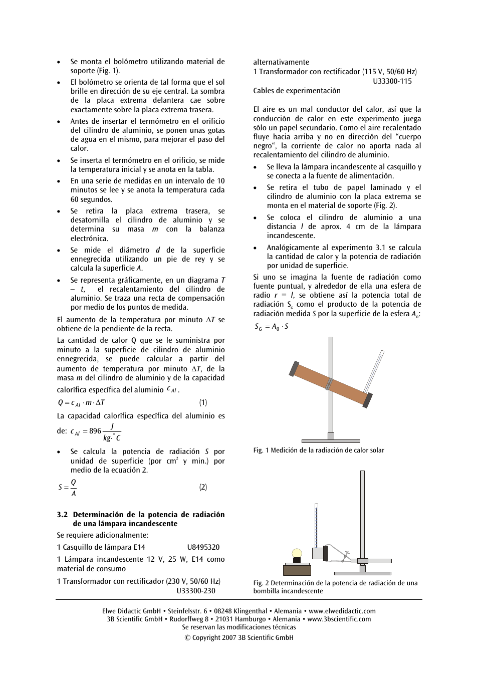 3B Scientific Bolometer User Manual | Page 10 / 12