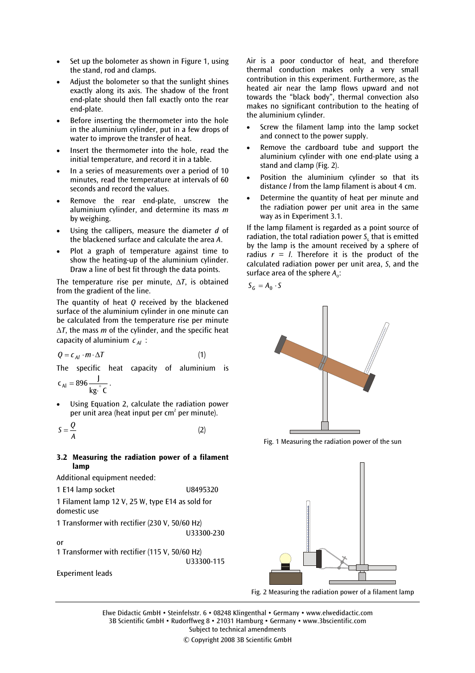 3B Scientific Bolometer User Manual | Page 4 / 12