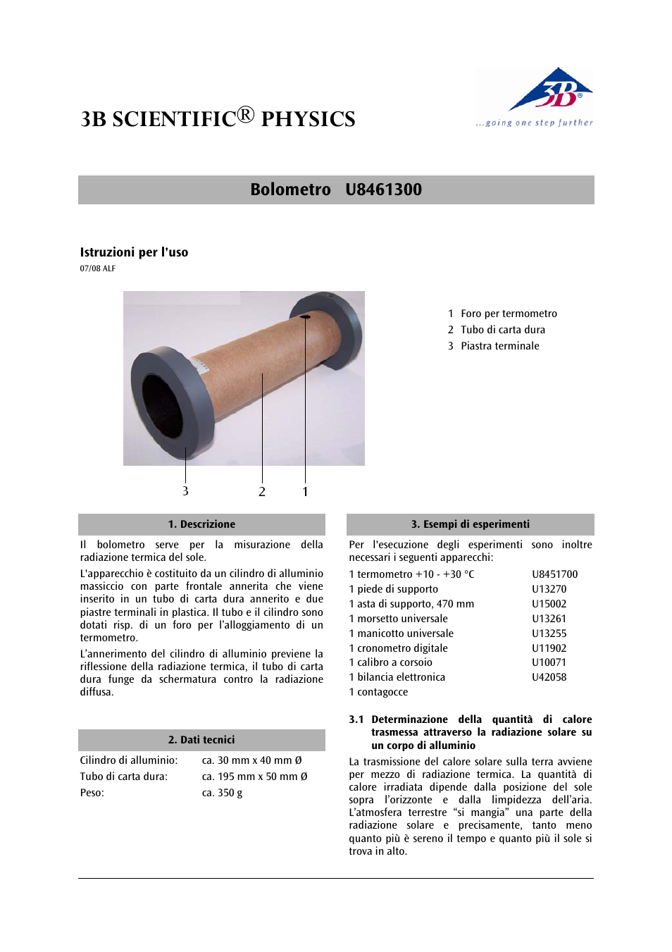 3b scientific® physics | 3B Scientific Bolometer User Manual | Page 7 / 12