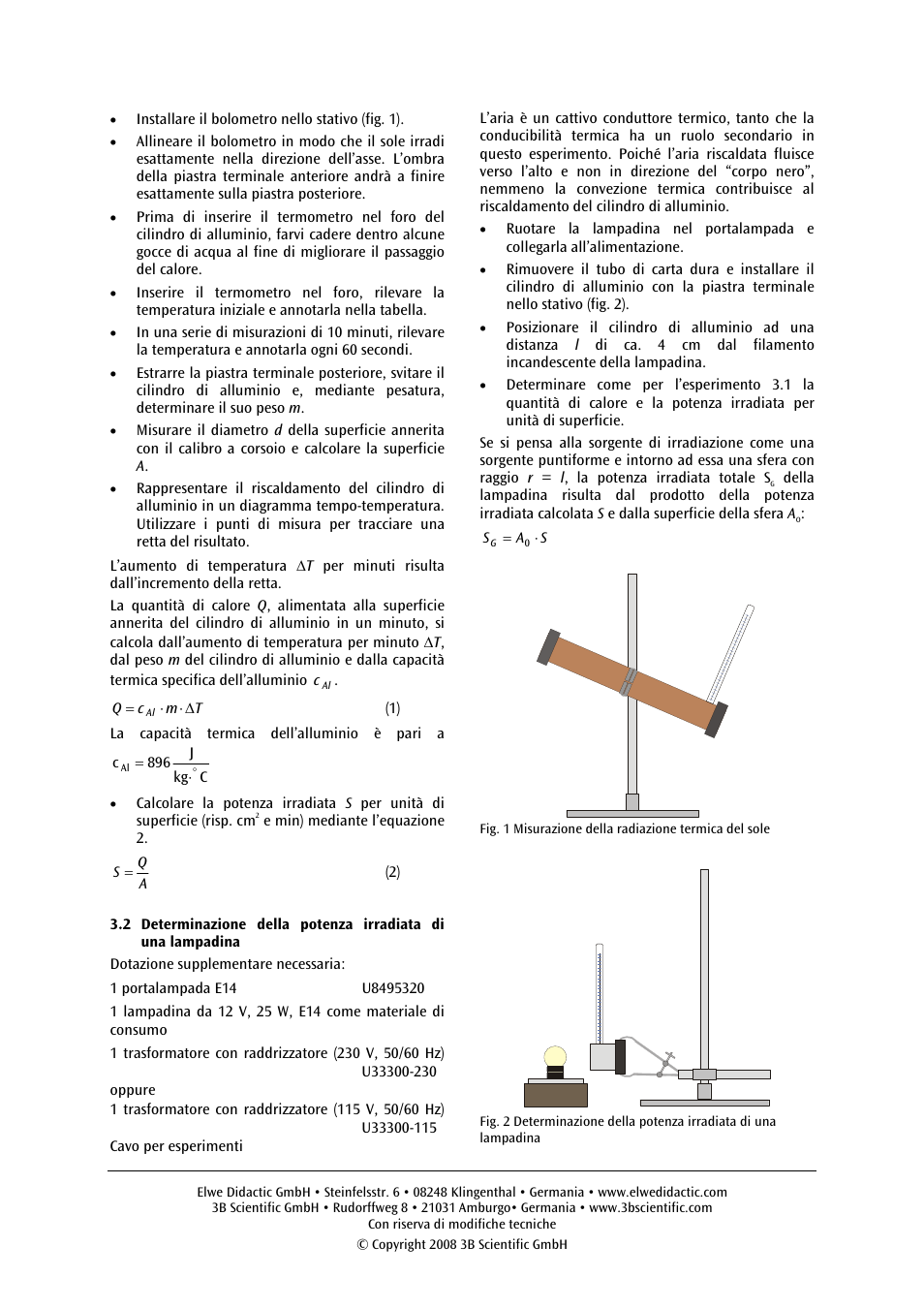 3B Scientific Bolometer User Manual | Page 8 / 12