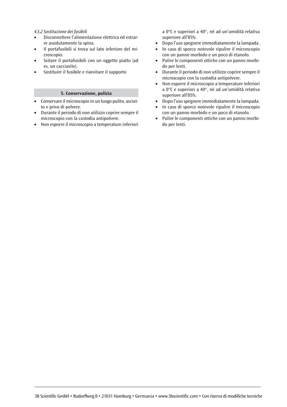 3B Scientific Stereo Microscope, 40x, Top- Light Illumination (115 V, 50__60 Hz) User Manual | Page 11 / 17