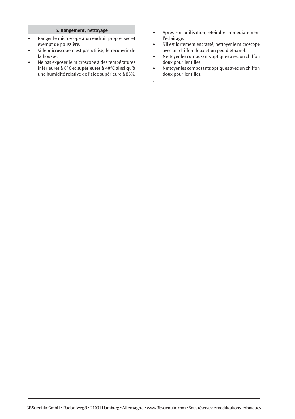 3B Scientific Stereo Microscope, 40x, Top- Light Illumination (115 V, 50__60 Hz) User Manual | Page 8 / 17