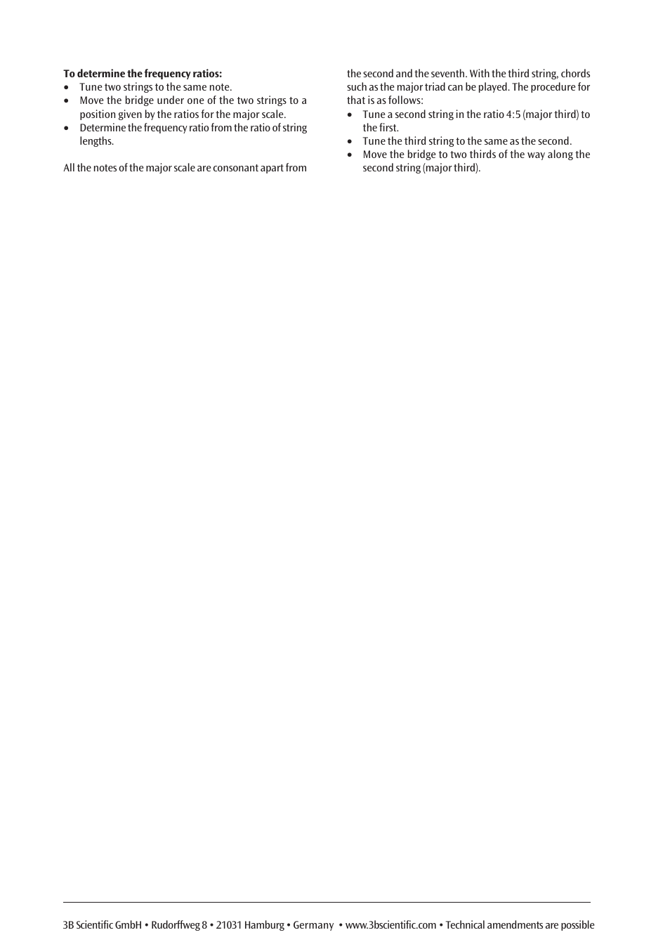 3B Scientific Demonstration Monochord User Manual | Page 4 / 12