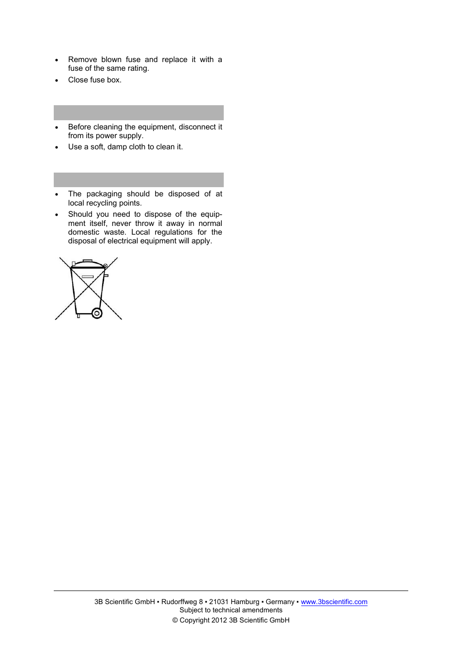 3B Scientific AC__DC Power Supply 0-12 V, 3 A (115 V, 50__60 Hz) User Manual | Page 3 / 4