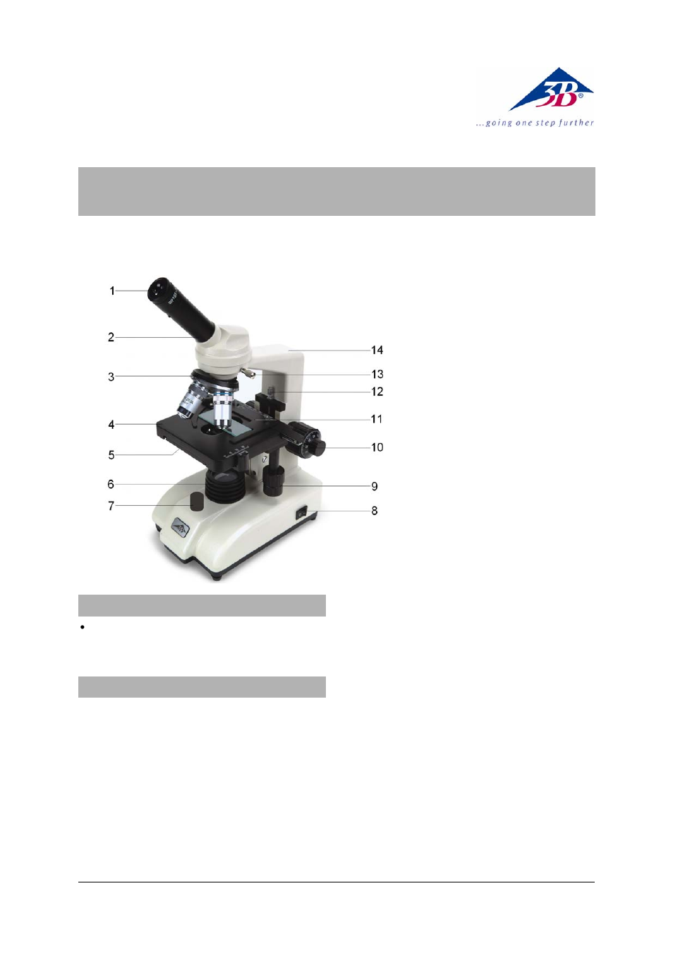 3B Scientific Monocular Course Microscope Model 300 LED (115 V, 50__60 Hz) User Manual | 2 pages