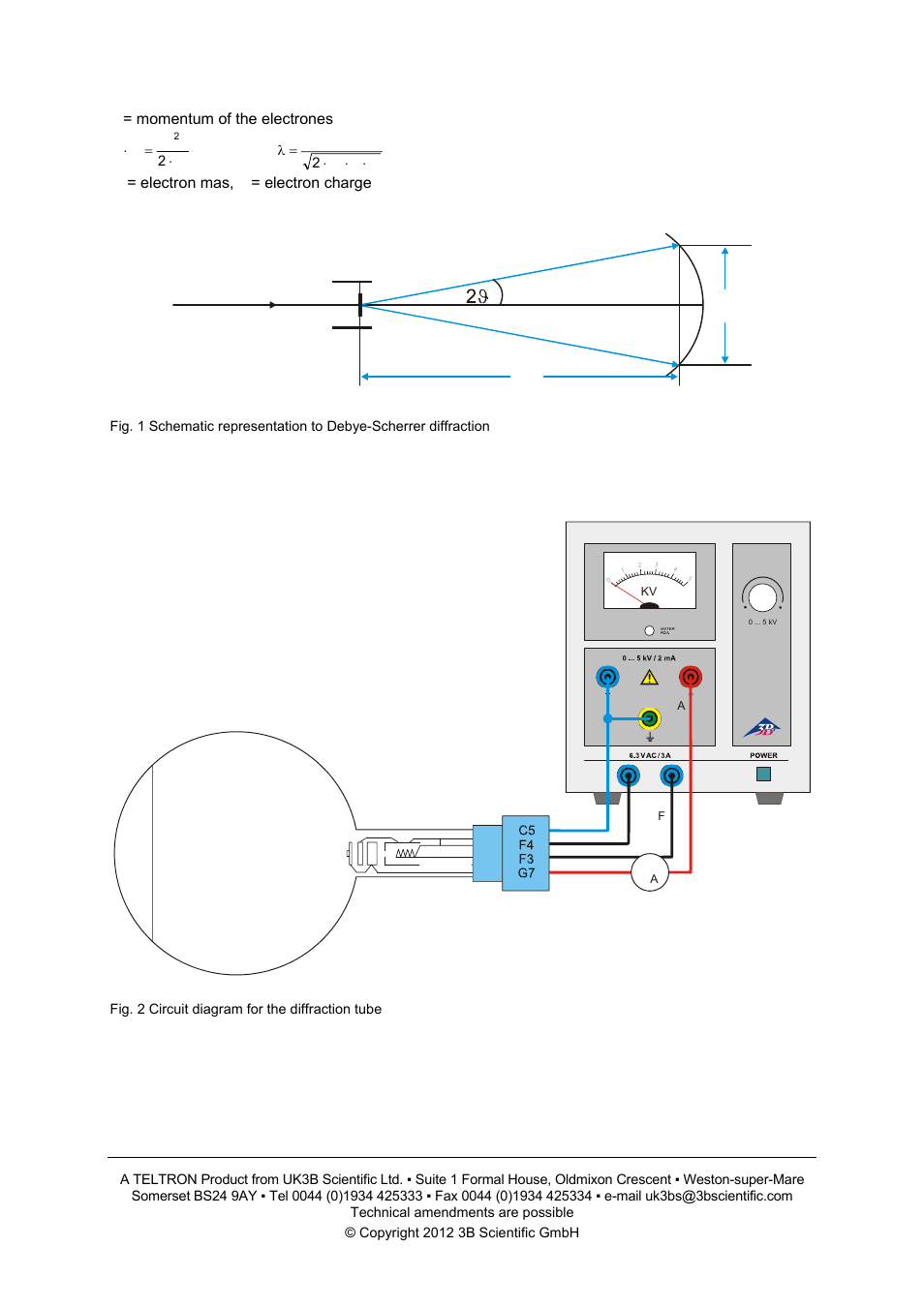 3B Scientific Teltron Electron Diffraction Tube S User Manual | Page 3 / 4