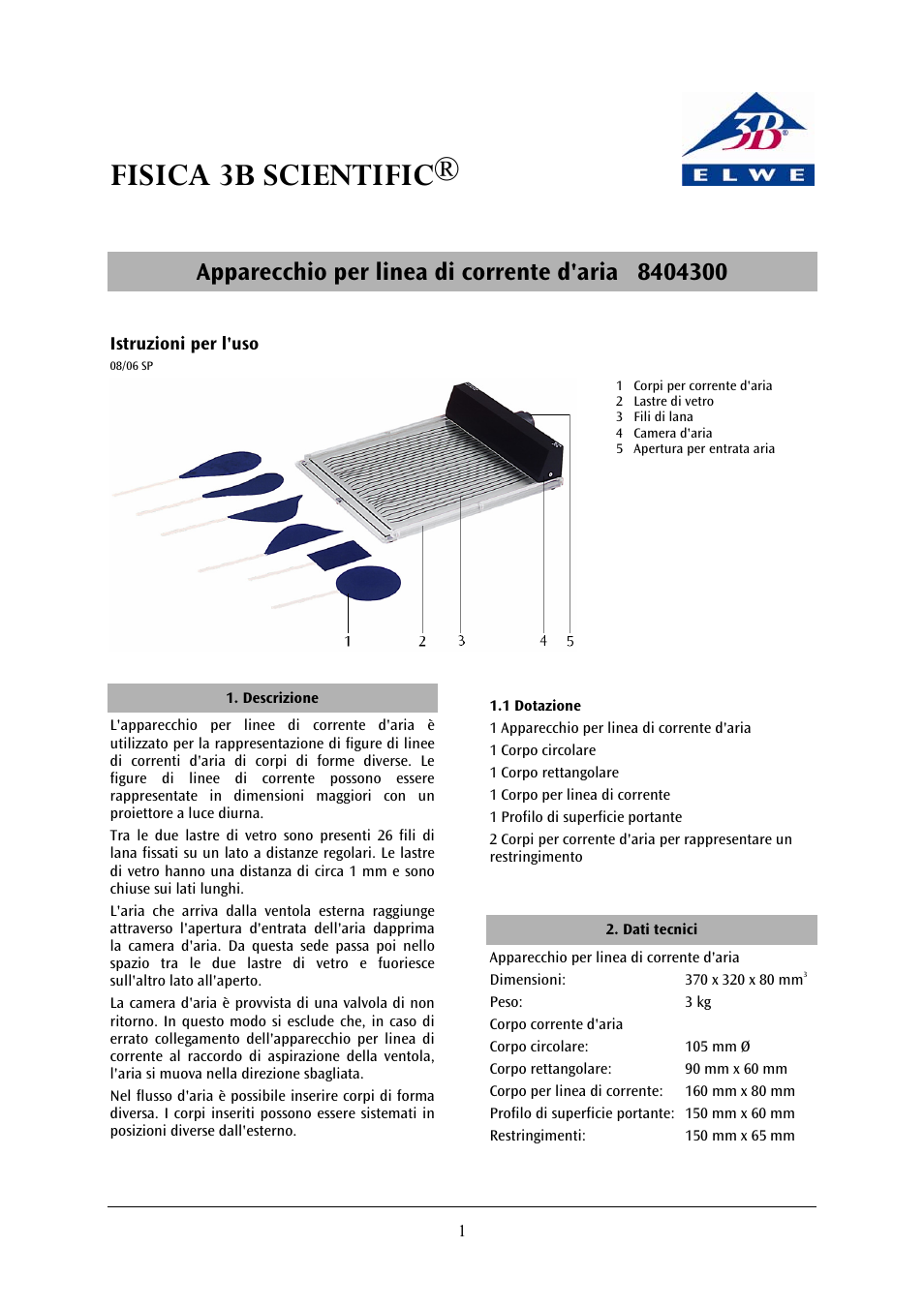 Fisica 3b scientific | 3B Scientific Air Flow Apparatus User Manual | Page 10 / 18