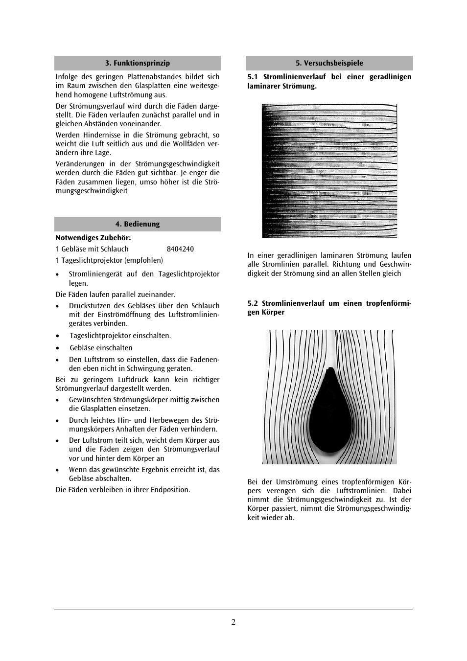 3B Scientific Air Flow Apparatus User Manual | Page 2 / 18