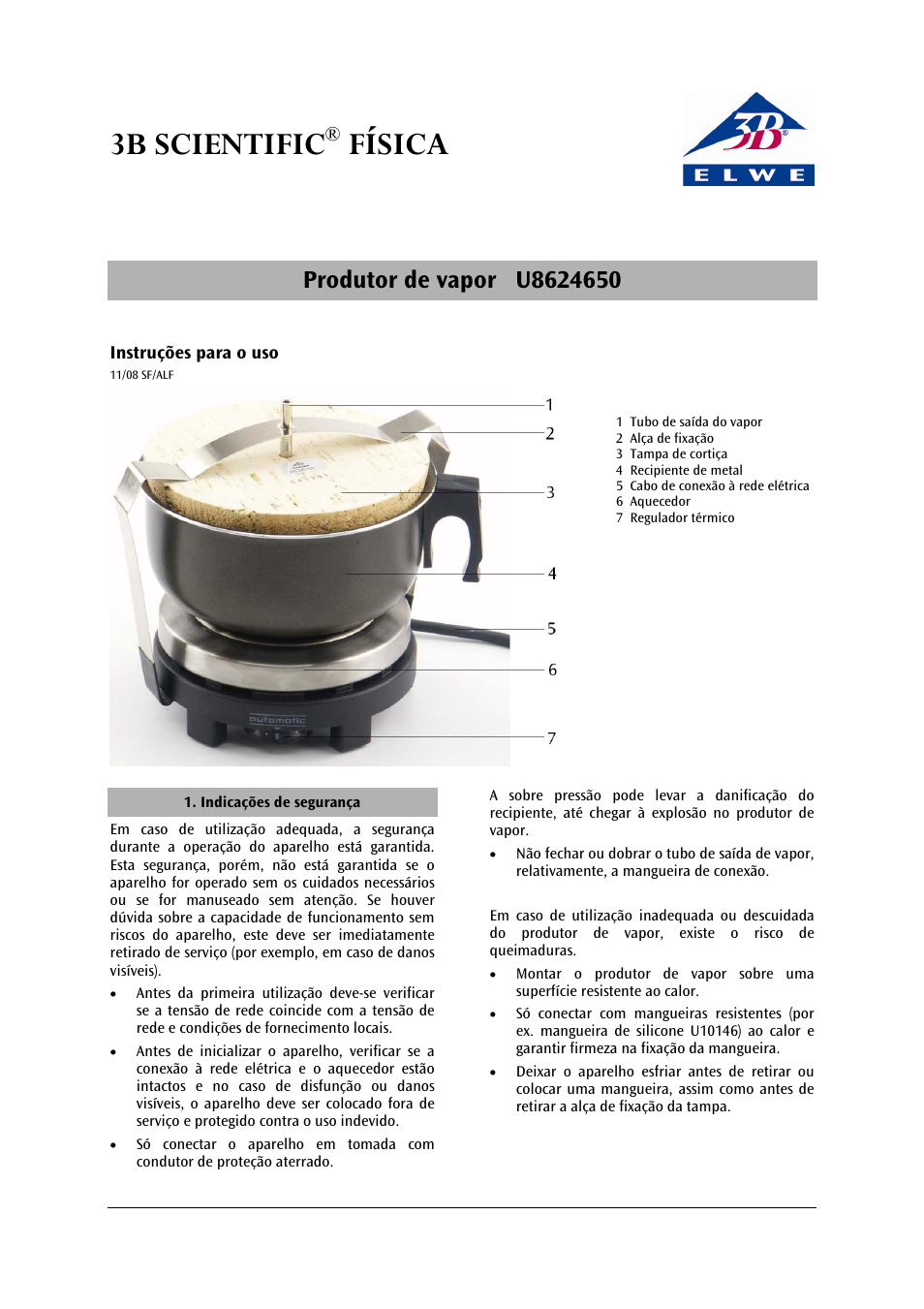 3b scientific, Física | 3B Scientific Steam Generator (115 V, 50__60 Hz) User Manual | Page 11 / 12