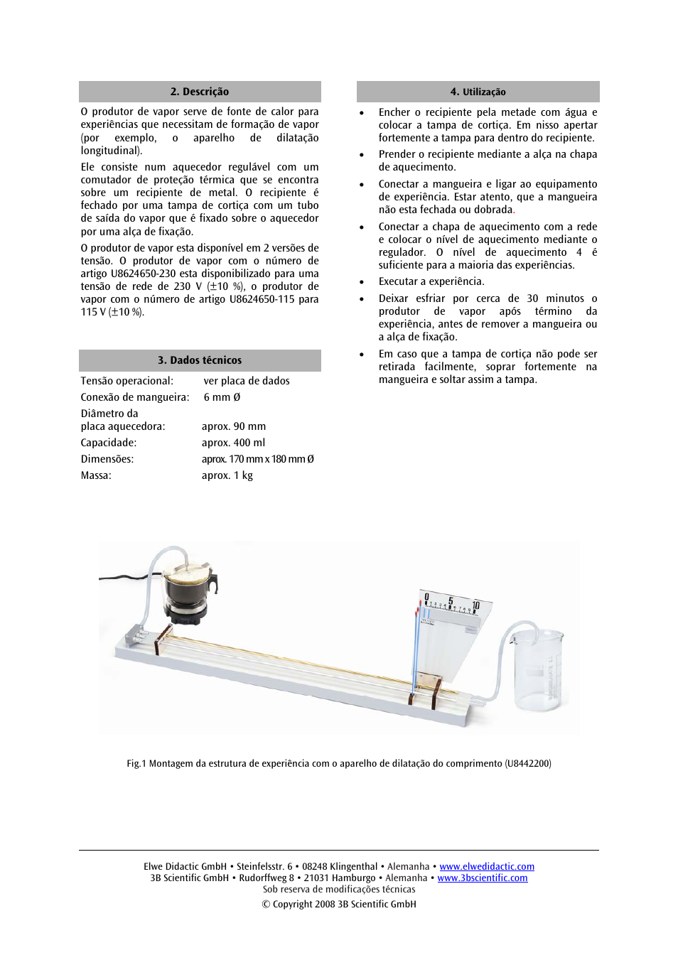 3B Scientific Steam Generator (115 V, 50__60 Hz) User Manual | Page 12 / 12