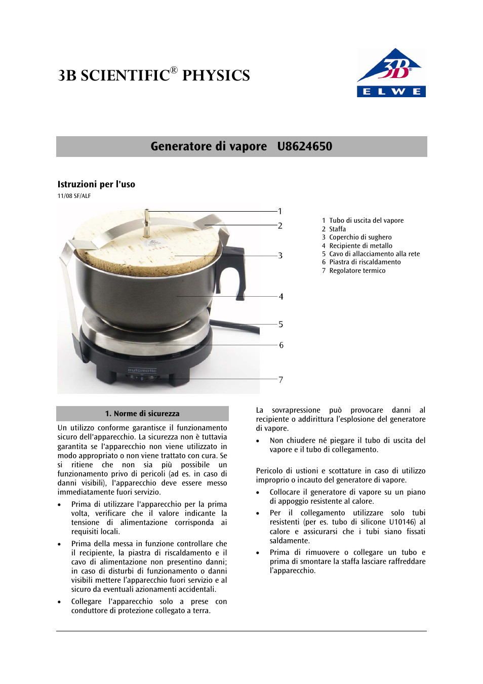 3b scientific, Physics | 3B Scientific Steam Generator (115 V, 50__60 Hz) User Manual | Page 7 / 12