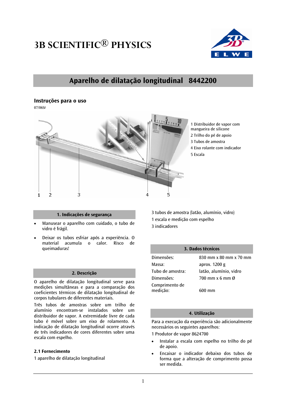 3b scientific® physics | 3B Scientific Linear Expansion Apparatus with Three Pointers User Manual | Page 11 / 12